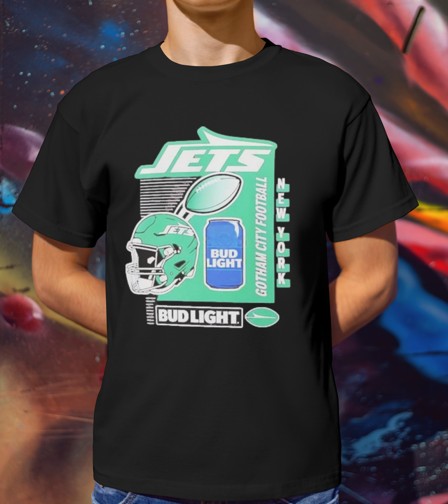 Jets New York Bud Light Gotham City Football T-Shirt
