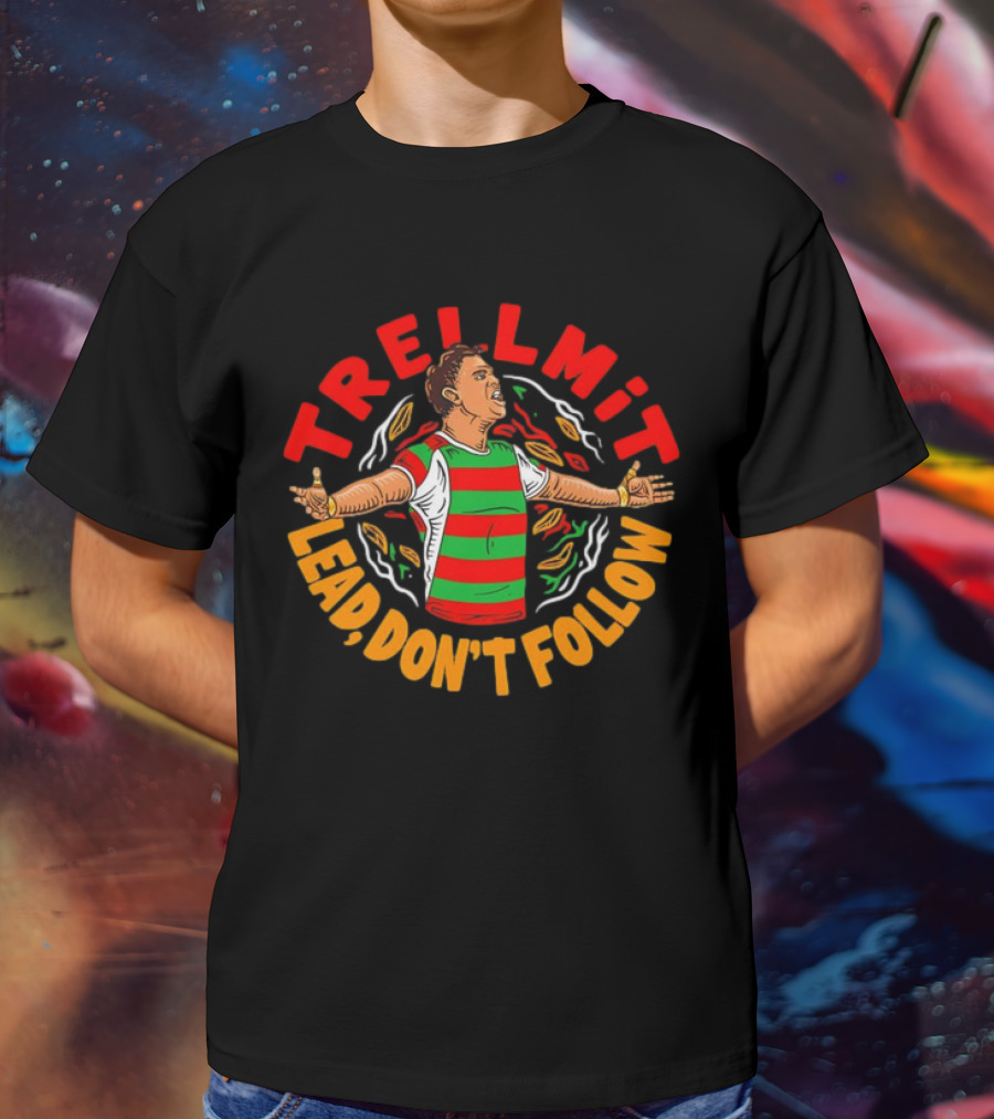 TRELLMIT Lead Don’t Follow Rugby-Inspired Motivational Player T-Shirt