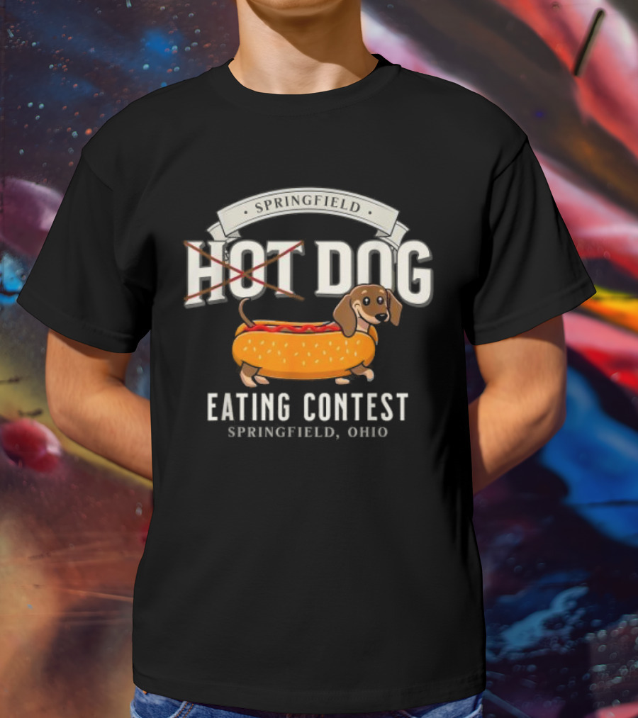 Springfield Hot Dog Eating Contest Springfield Ohio Dachshund Bun T-Shirt