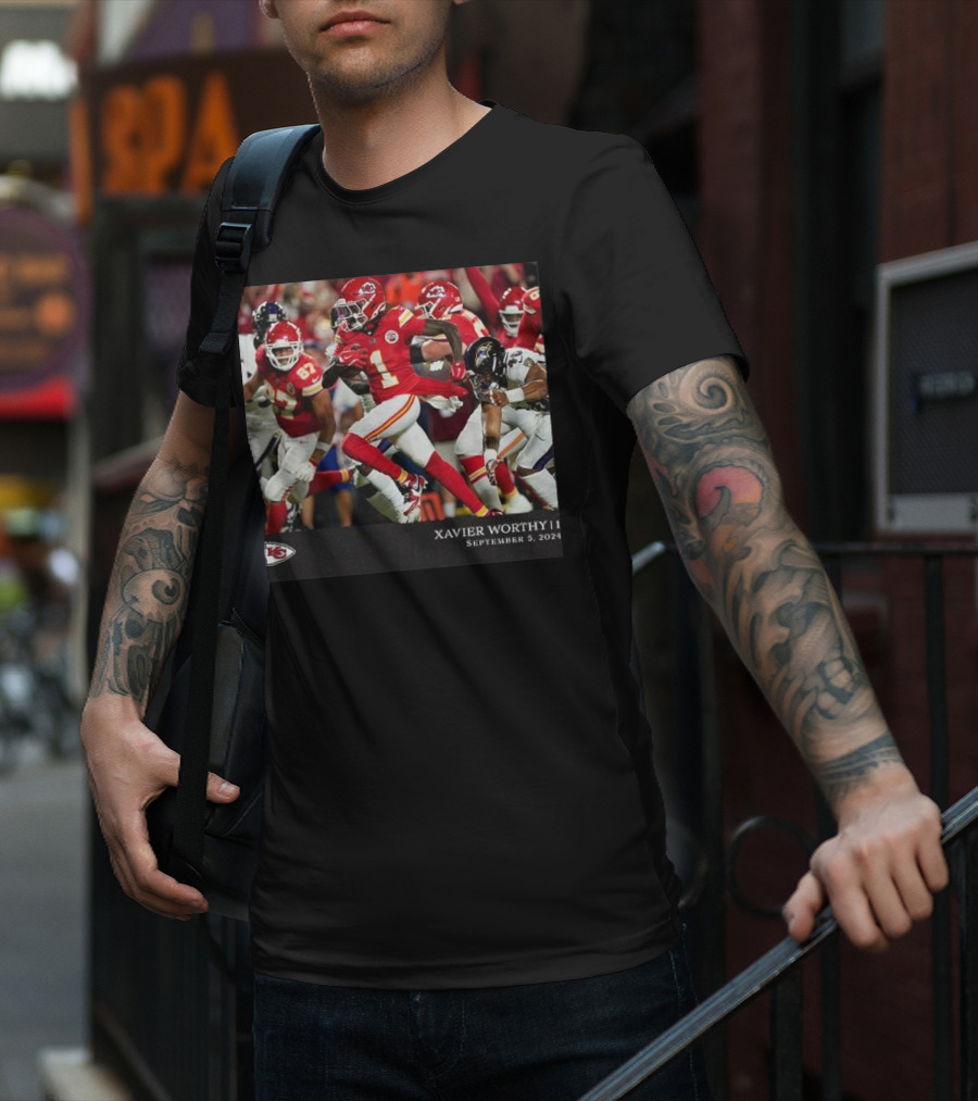 Xavier Worthy Kansas City Chiefs NFL Week 1 September 5 T-Shirt