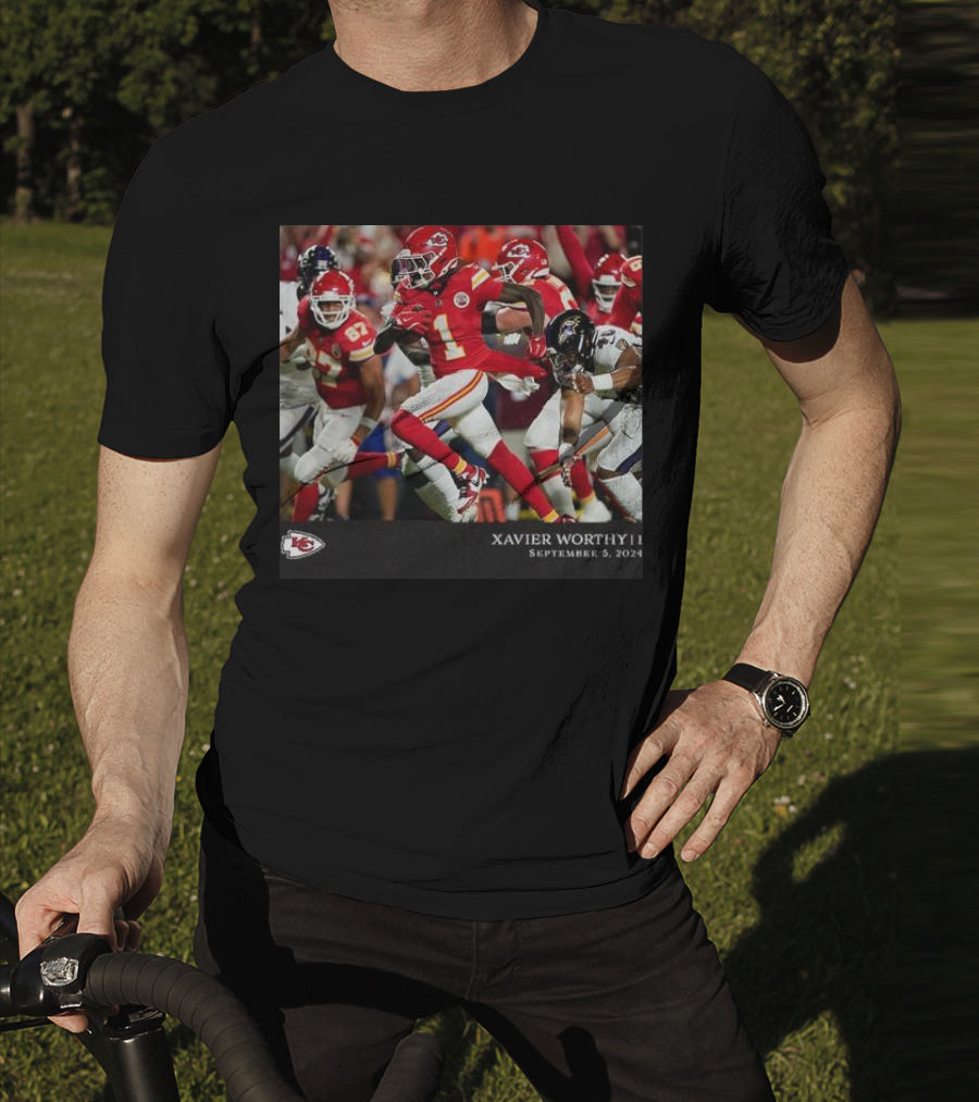 Xavier Worthy Kansas City Chiefs NFL Week 1 September 5 T-Shirt