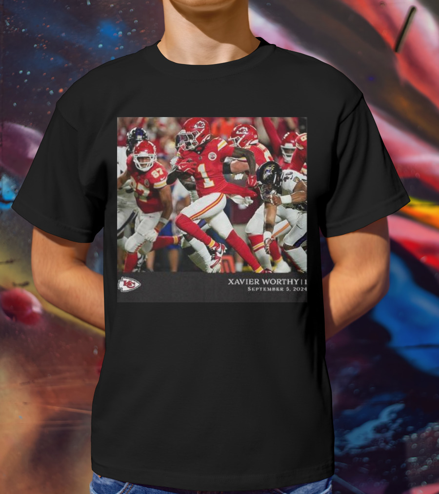 Xavier Worthy Kansas City Chiefs NFL Week 1 September 5 T-Shirt