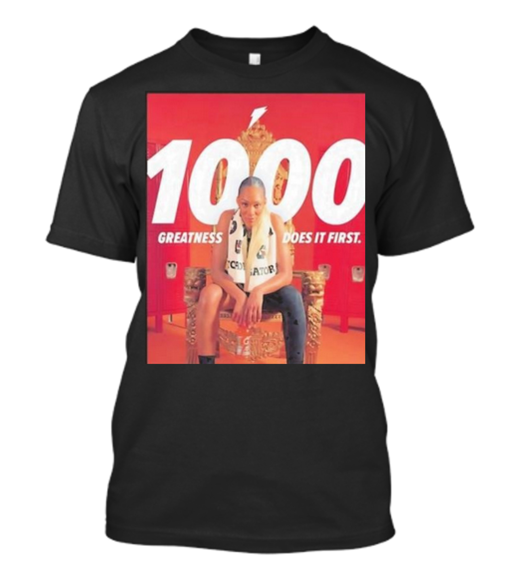1000 Greatness Does It First A’ja Wilson Iconic Chair Sports Empowerment T-Shirt