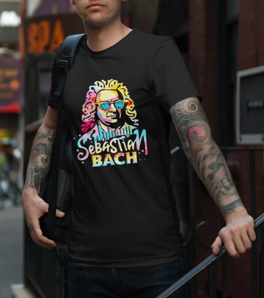 Johann Sebastian Bach Colorful Sunglasses T-Shirt