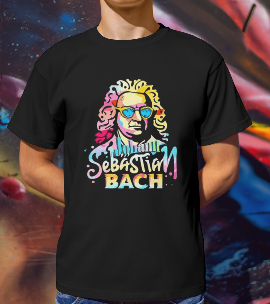 Johann Sebastian Bach Colorful Sunglasses T-Shirt