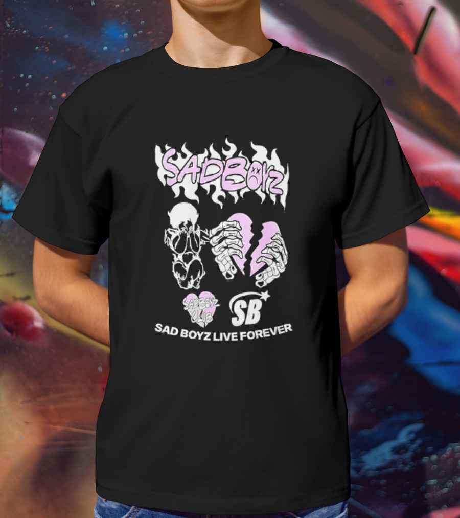 Sad Boyz Live Forever Sadboyz Sadboyz Club Corridos Tumbados H Belicos Mexico Music T-Shirt