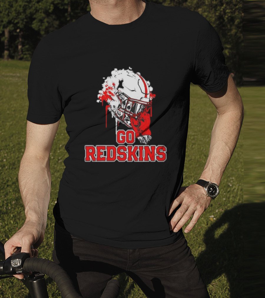 Go Redskins Helmet Burst T-Shirt