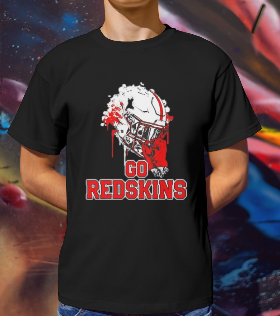 Go Redskins Helmet Burst T-Shirt