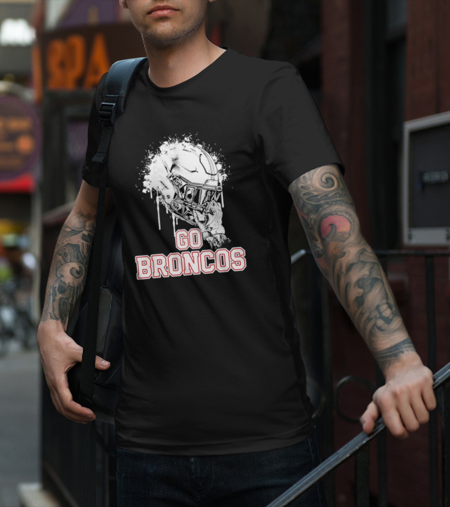 Go Broncos Palm Beach Central Rising Helmet T-Shirt