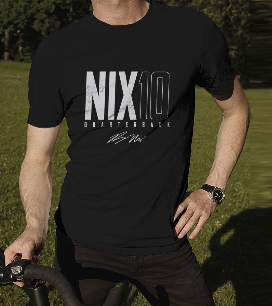 Nix 10 Quarterback Vintage Denver Broncos NFL Football Bo Nix Elite T-Shirt