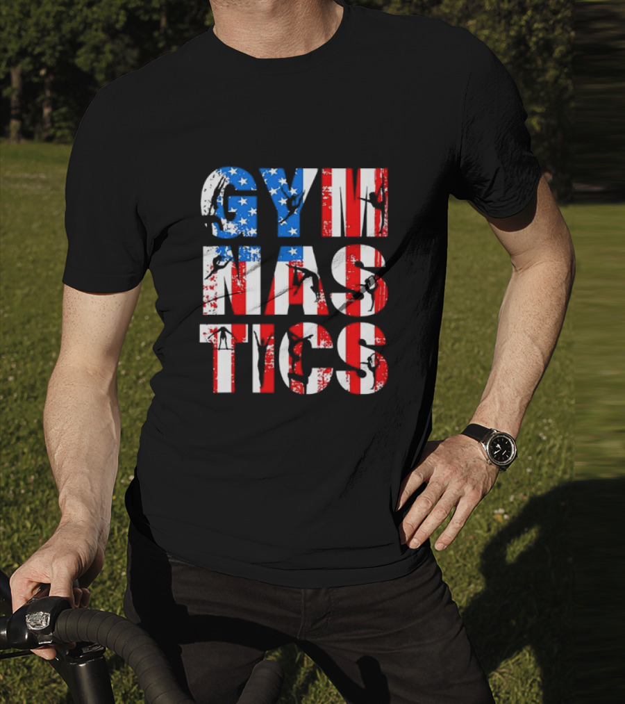 American Flag Gymnastics Team Lovers USA Gymnast T-Shirt