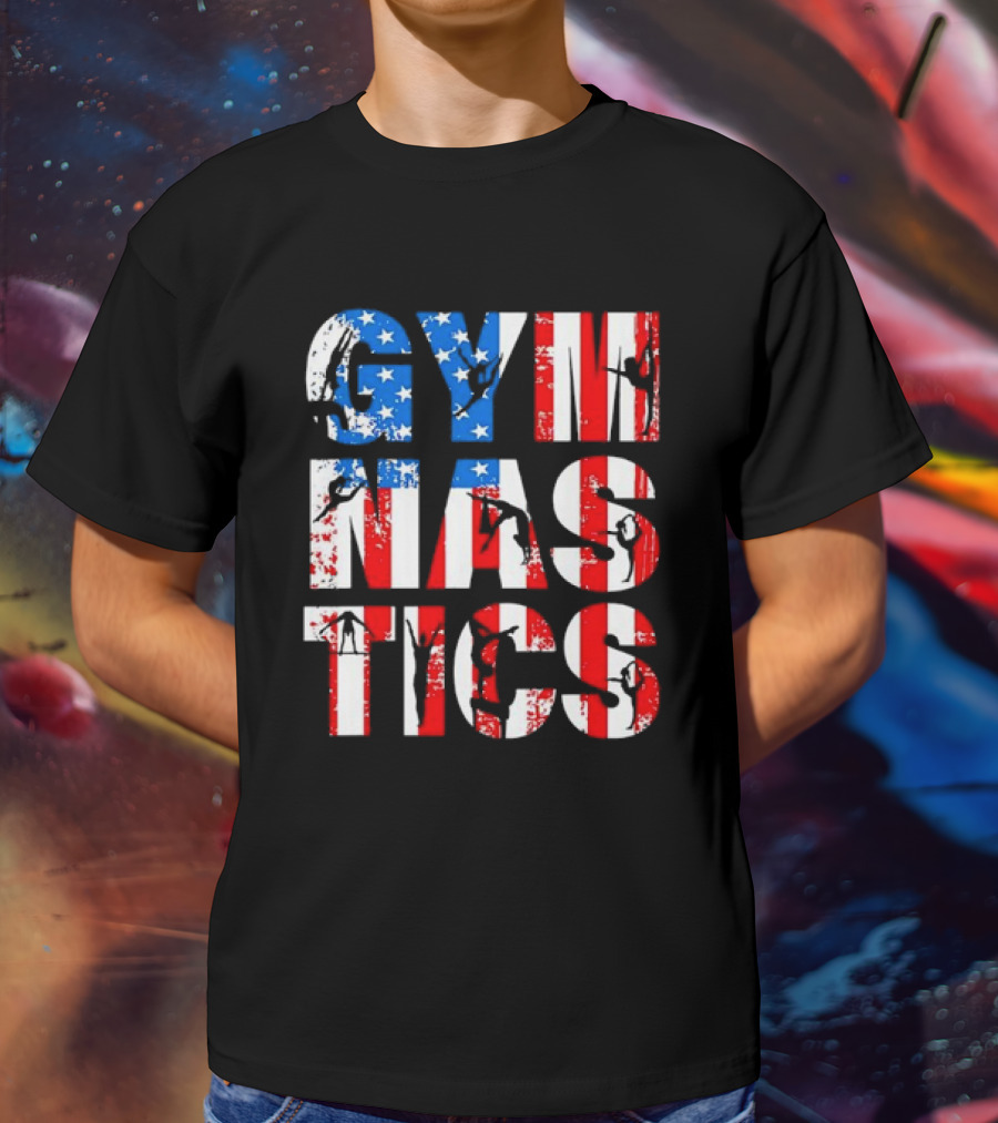 American Flag Gymnastics Team Lovers USA Gymnast T-Shirt