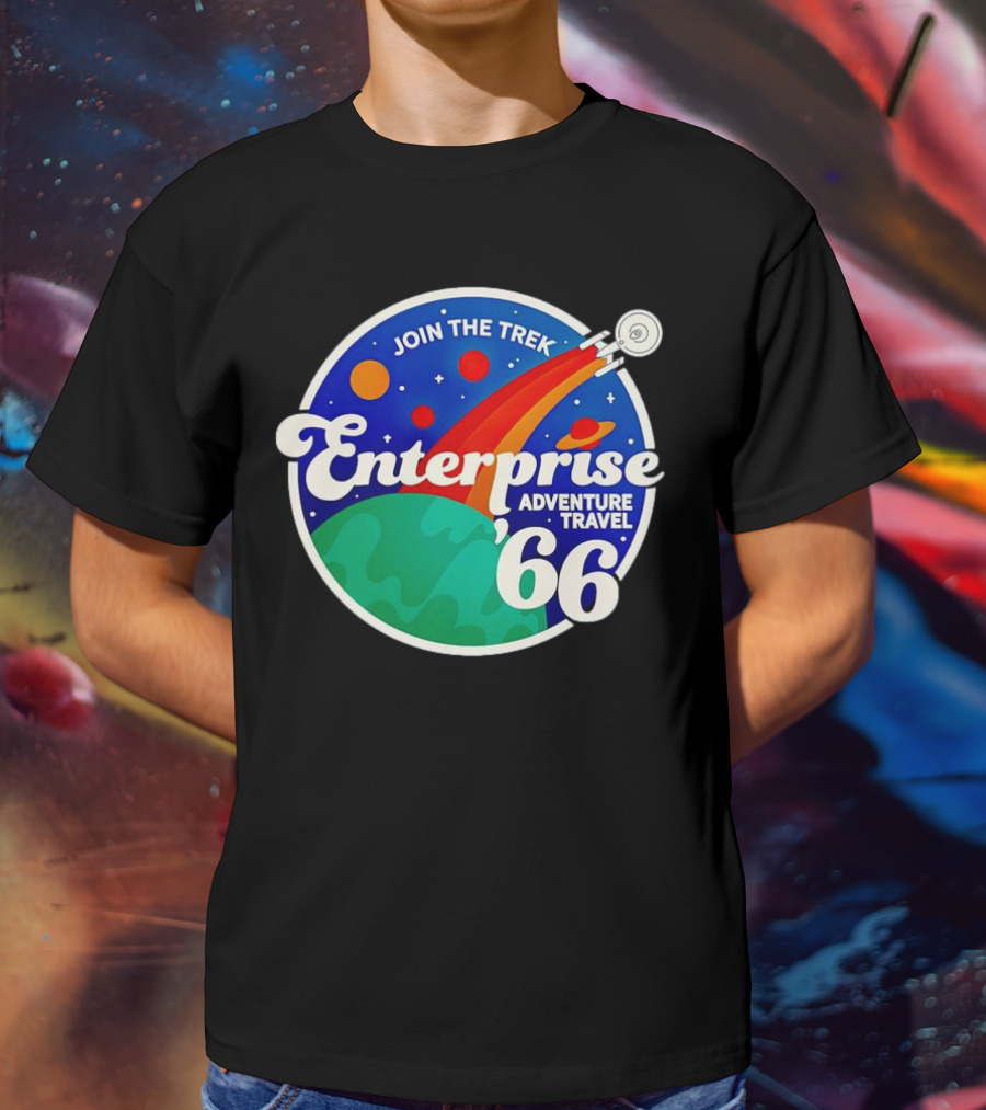 Join The Trek '66 Enterprise Adventure Travel Space Journey T-Shirt