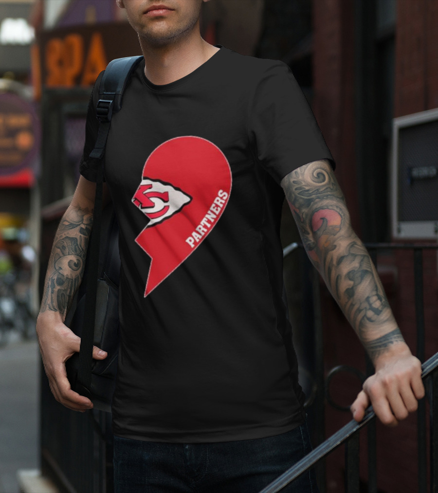 Kansas City Chiefs Partners Half Heart T-Shirt