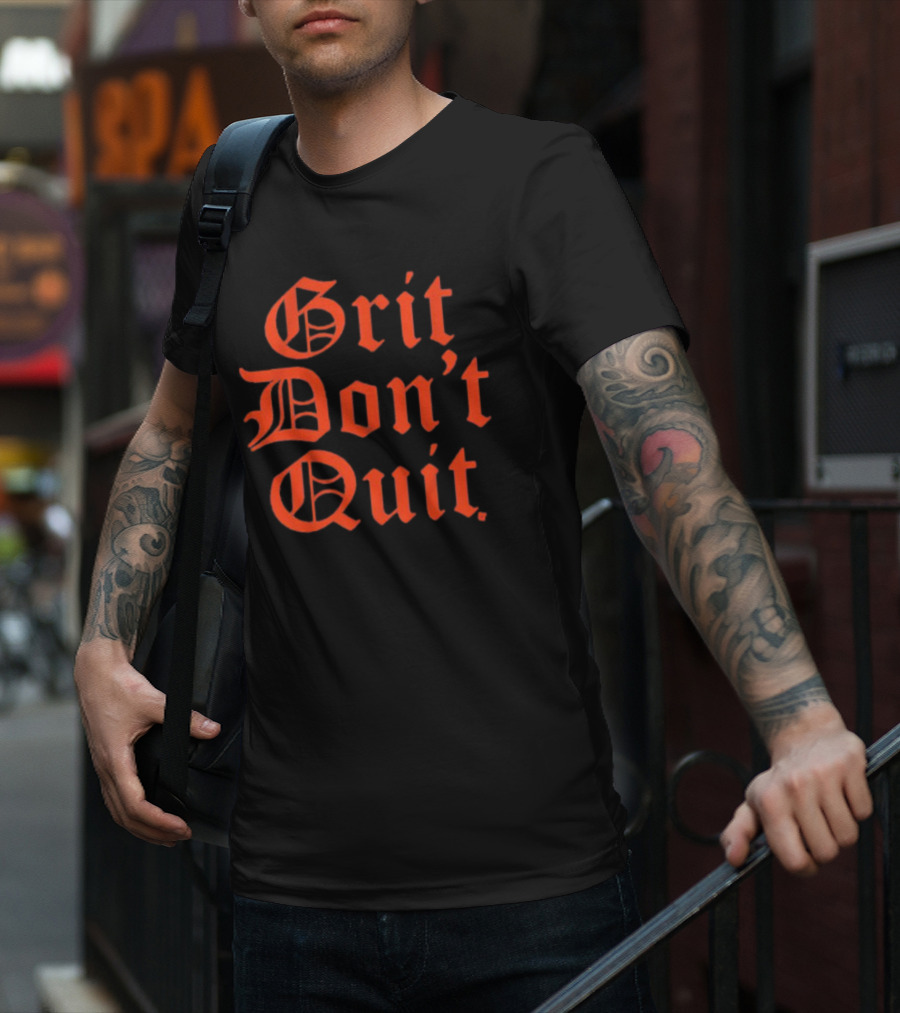 Detroit Grit Don't Quit Baseball T-Shirt