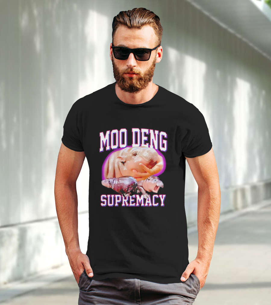 Moo Deng Supremacy Hippo Trio T-Shirt