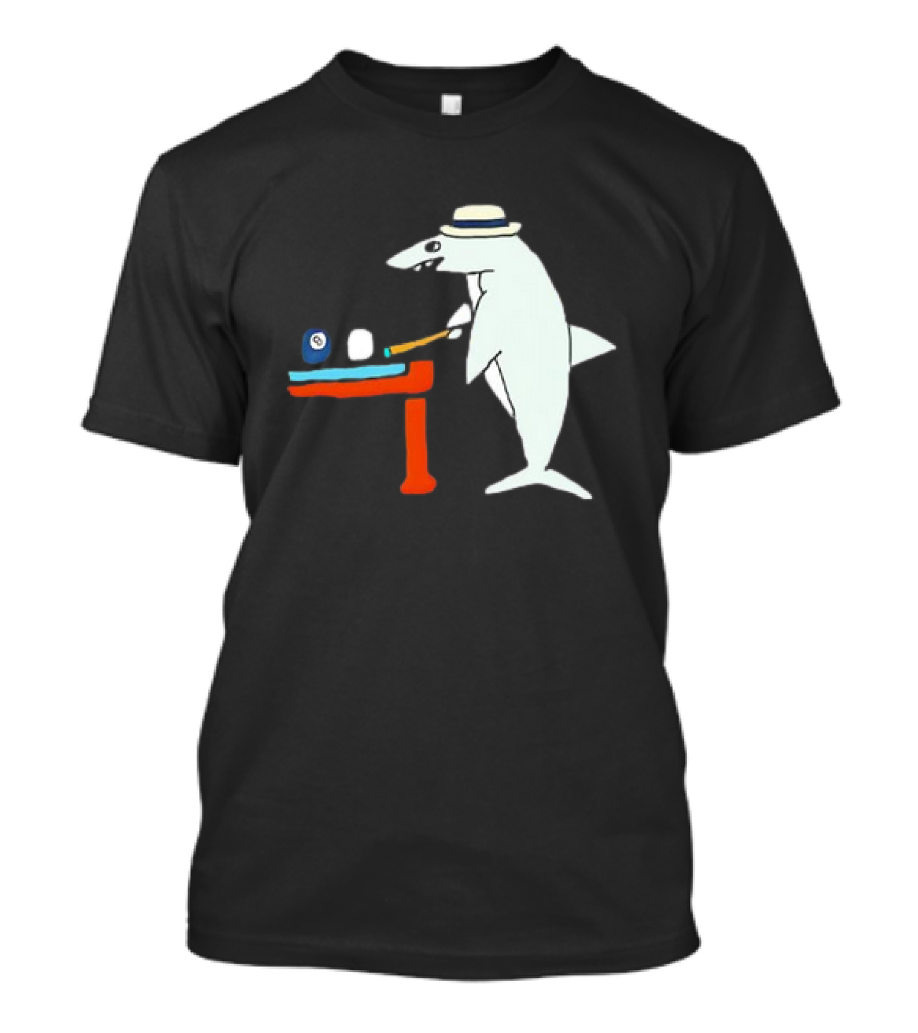 Pool Shark Meme Playing Billiards With Cue And Eight Ball T-Shirt