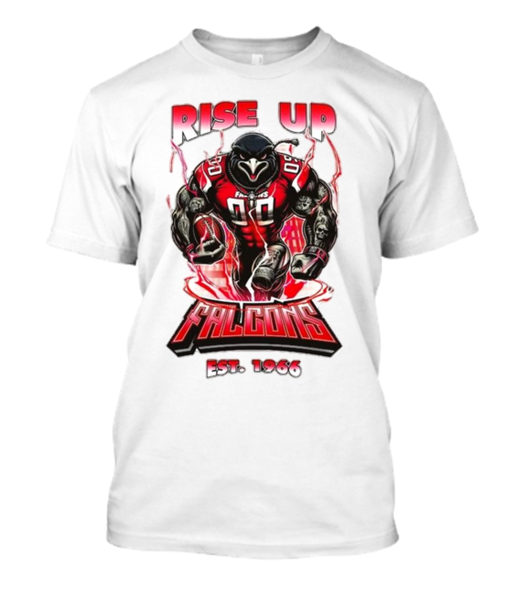 Rise Up Falcons Est 1966 Atlanta Falcons Mascot T-Shirt