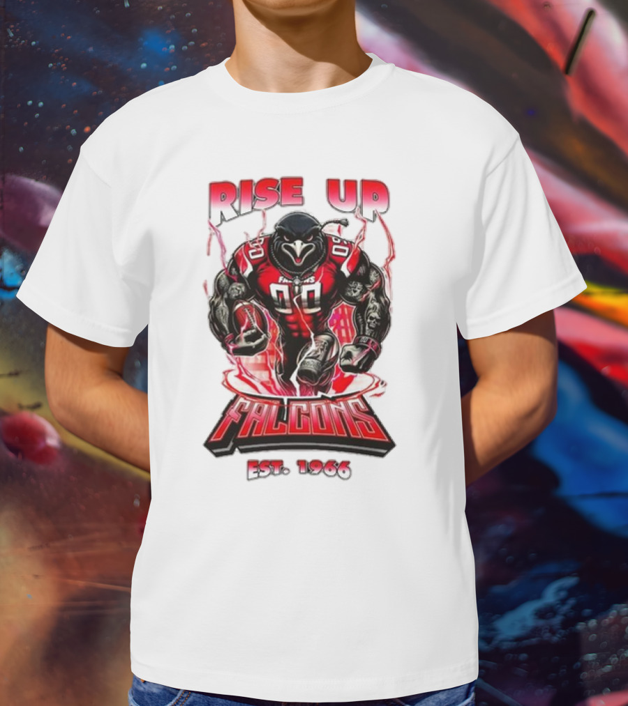Rise Up Falcons Est 1966 Atlanta Falcons Mascot T-Shirt
