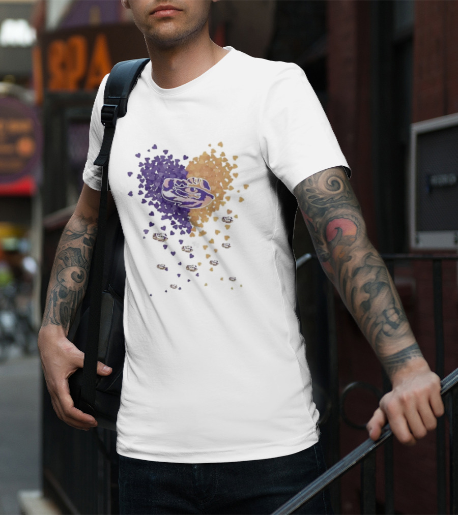Heart Full Of LSU Tigers Geaux Tigers Purple And Gold T-Shirt