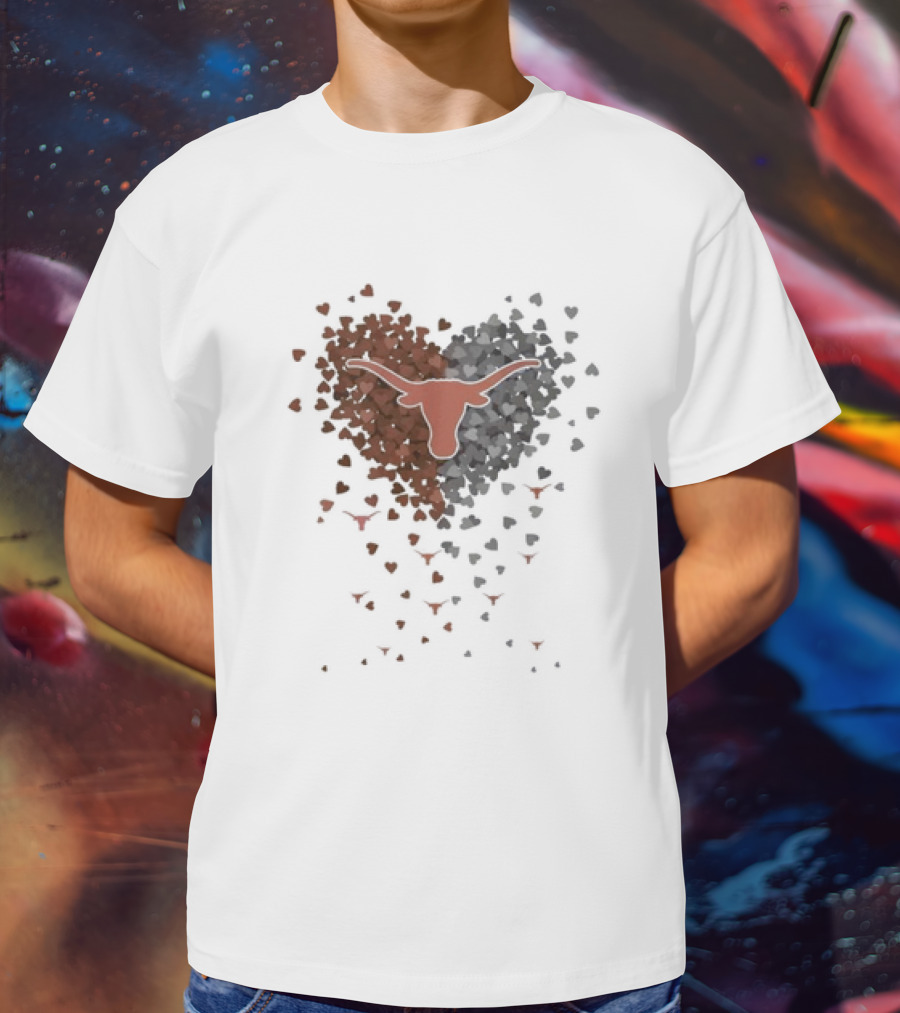 Heart Full Of Texas Longhorns Love T-Shirt
