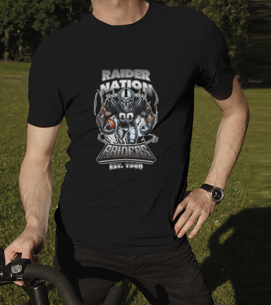 Raider Nation Raiders Est 1960 Football Mascot T-Shirt