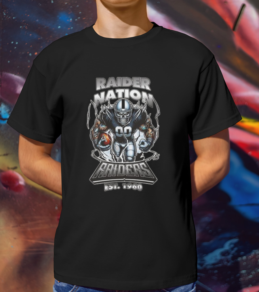 Raider Nation Raiders Est 1960 Football Mascot T-Shirt