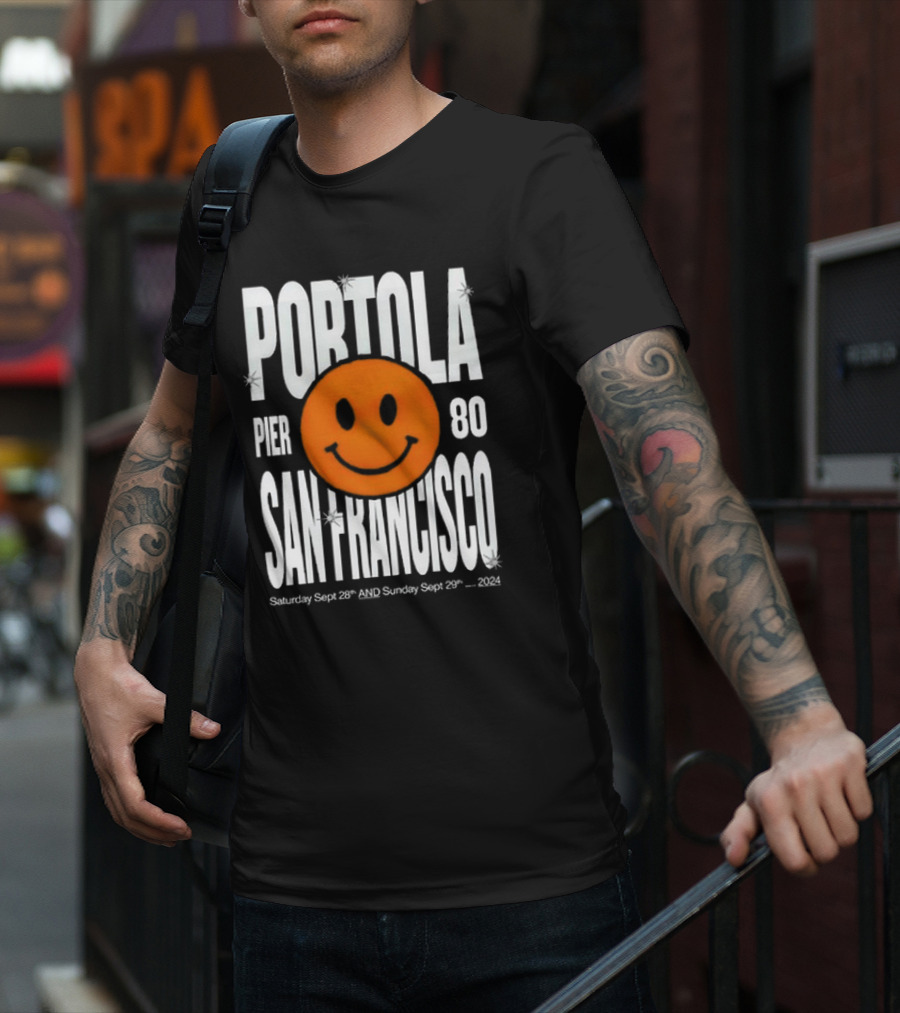 Portola Smiley San Francisco Pier 80 September 28-29 T-Shirt