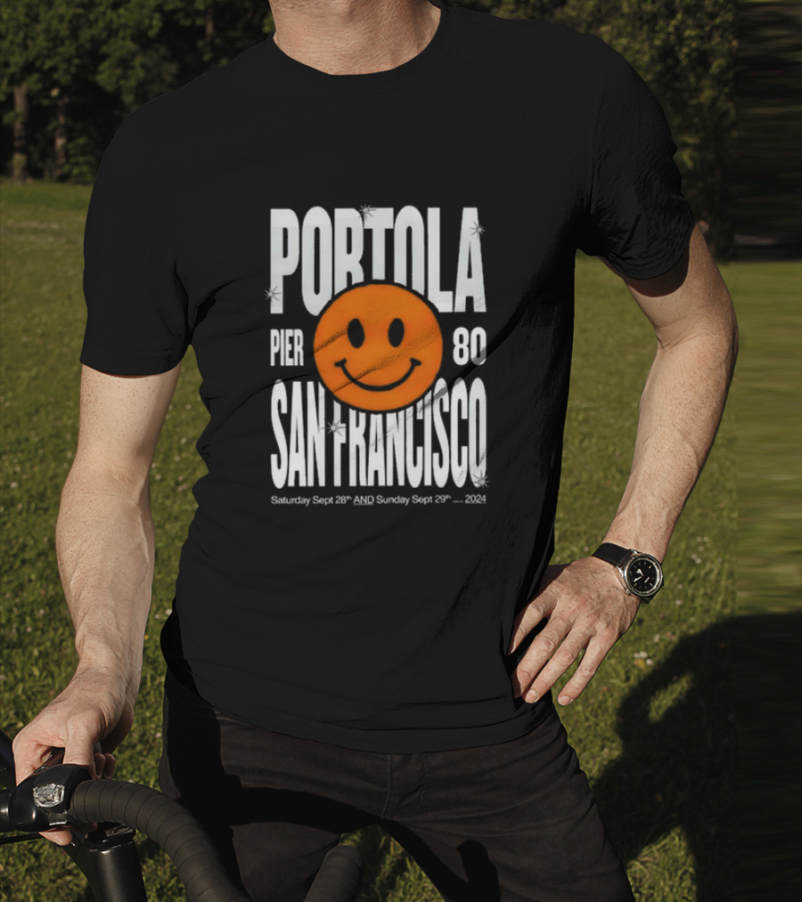 Portola Smiley San Francisco Pier 80 September 28-29 T-Shirt