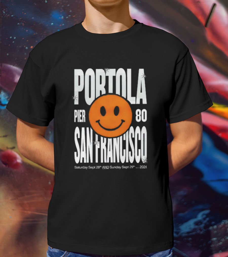 Portola Smiley San Francisco Pier 80 September 28-29 T-Shirt