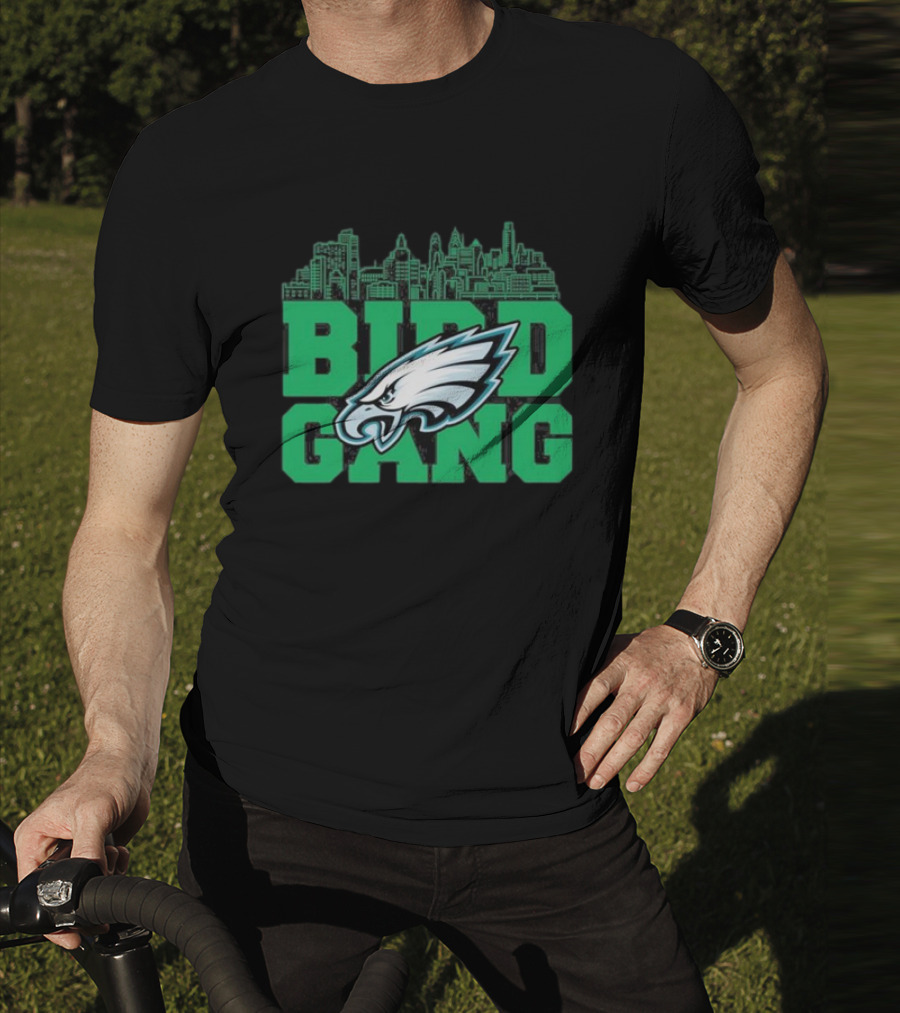 Bird Gang Philadelphia Eagles Bird Head Skyline T-Shirt