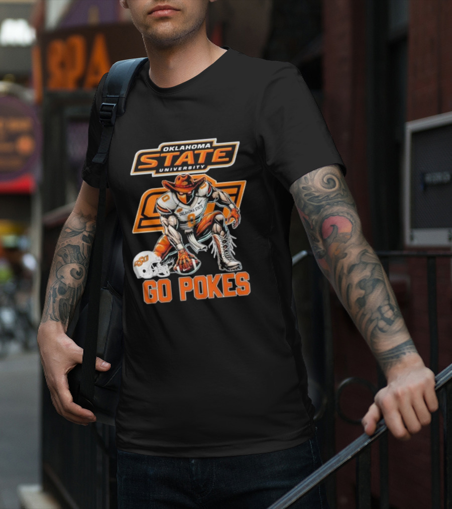 Oklahoma State University Cowboy Football Go Pokes OSU Mascot T-Shirt