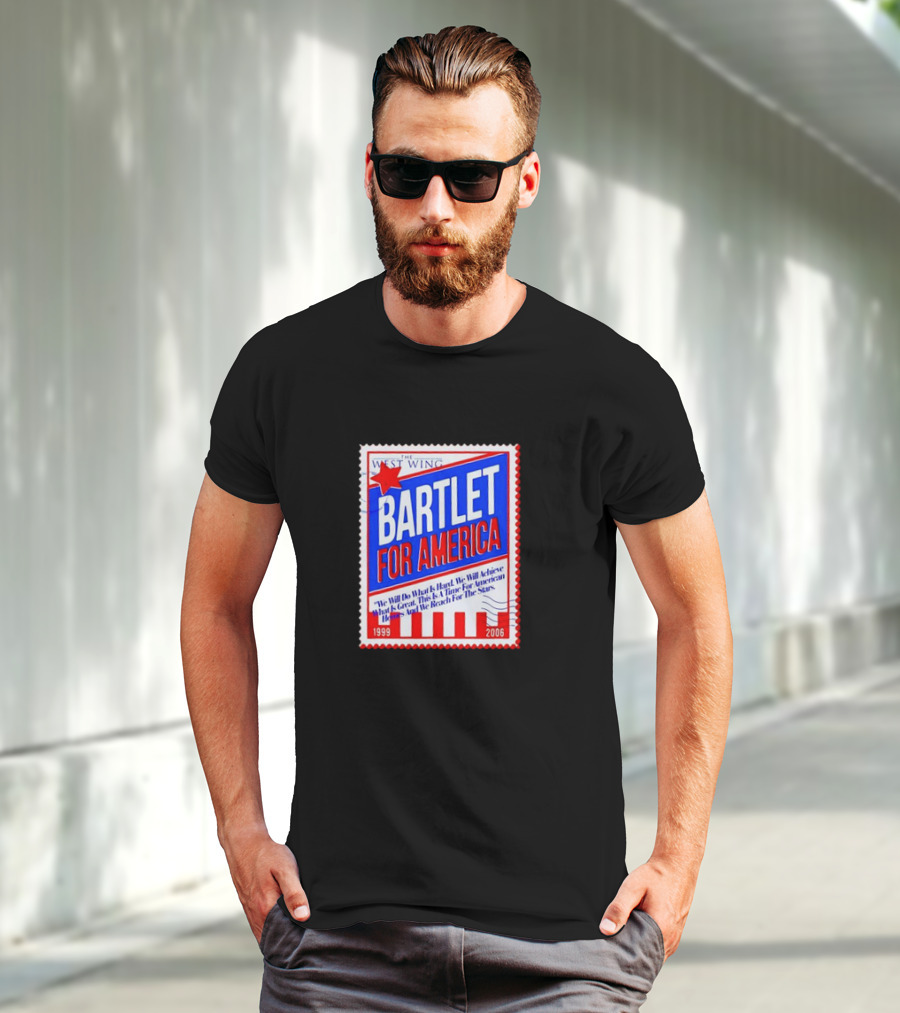 Bartlet For America 1999-2006 Stamp With West Wing T-Shirt