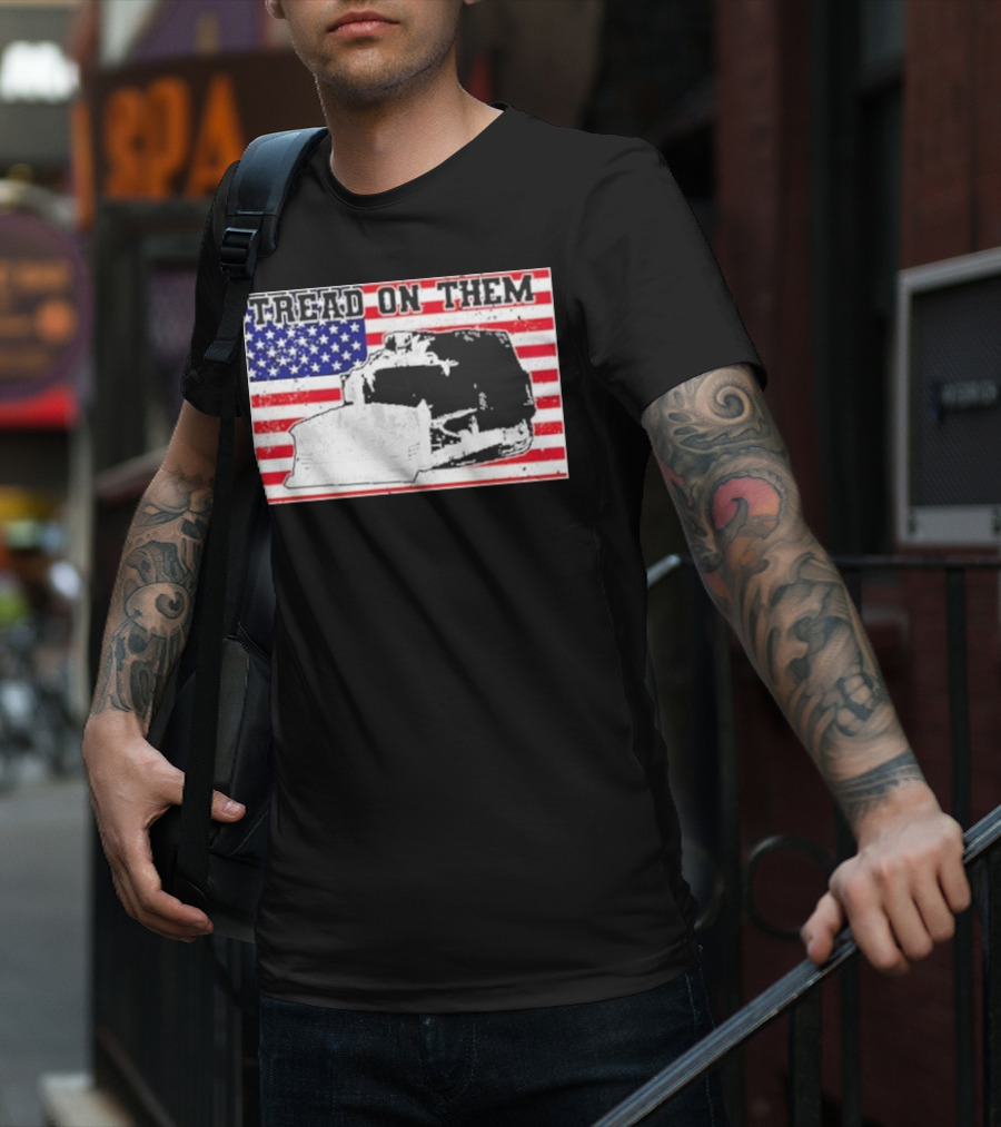 Tread On Them American Flag Killdozer T-Shirt
