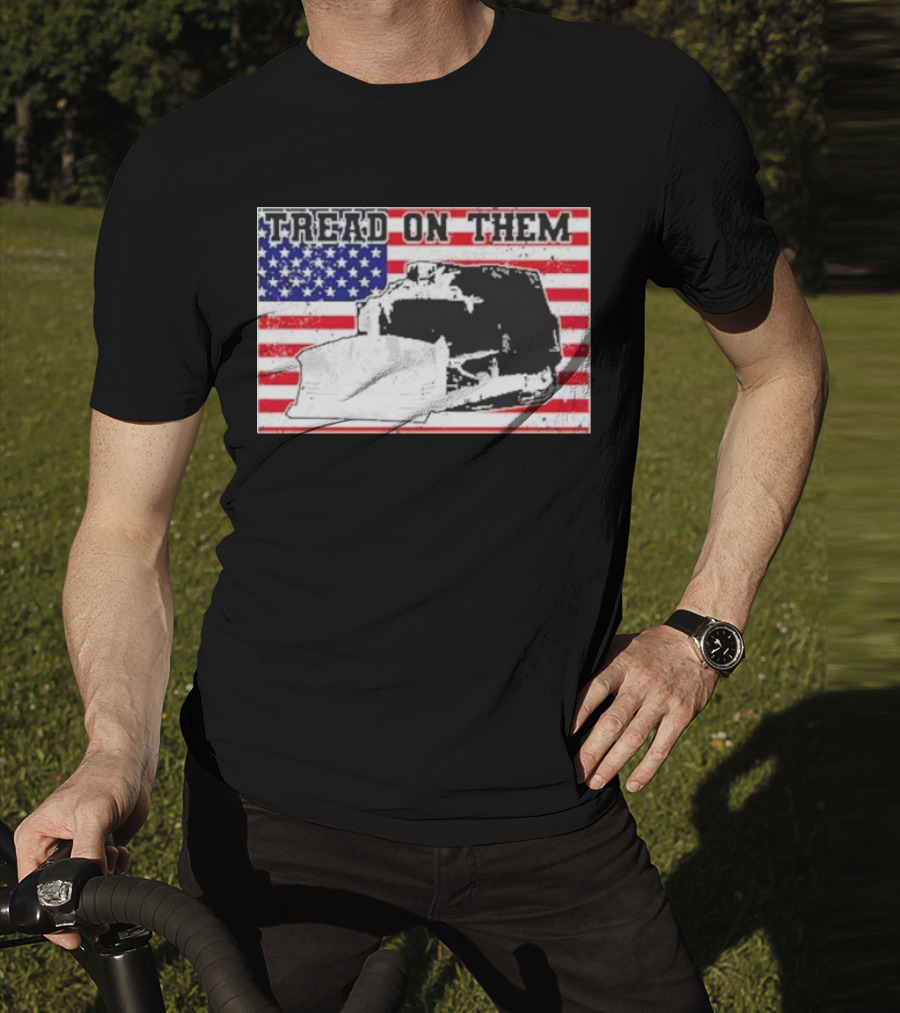 Tread On Them American Flag Killdozer T-Shirt