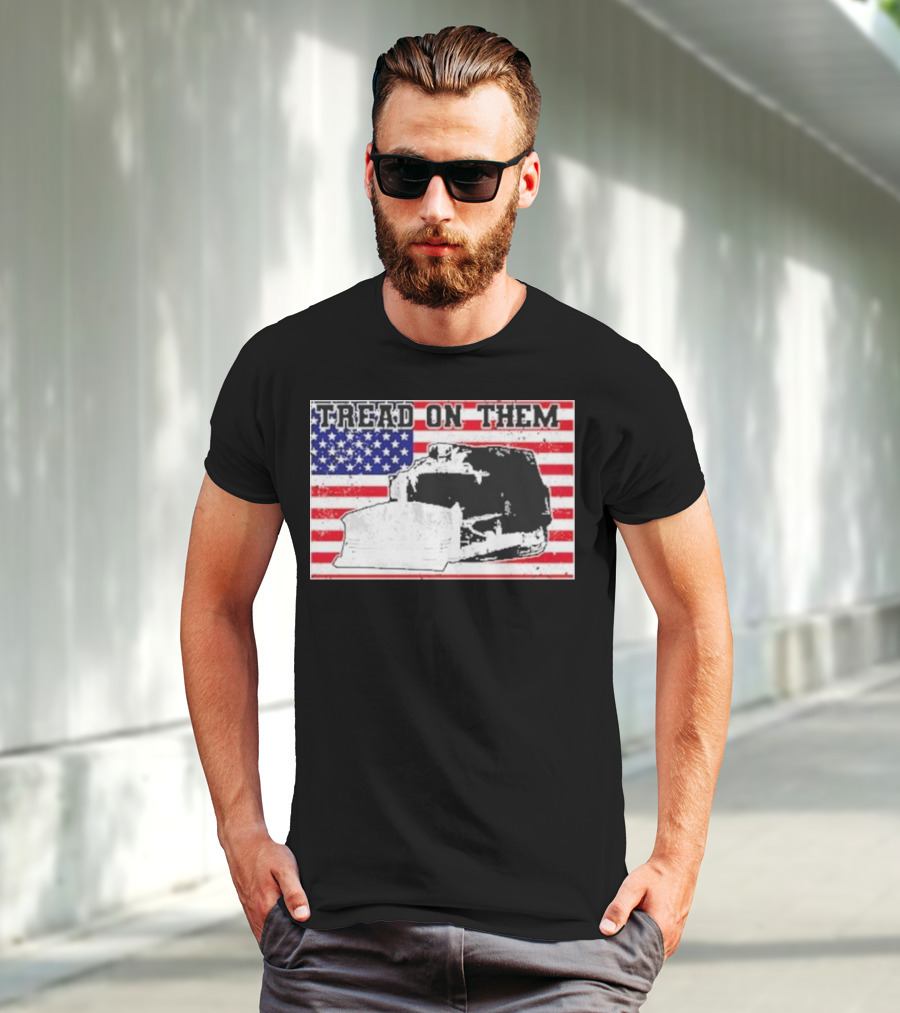 Tread On Them American Flag Killdozer T-Shirt