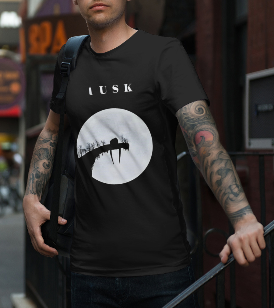 Tusk Moonlit Landscape With House And Trees T-Shirt