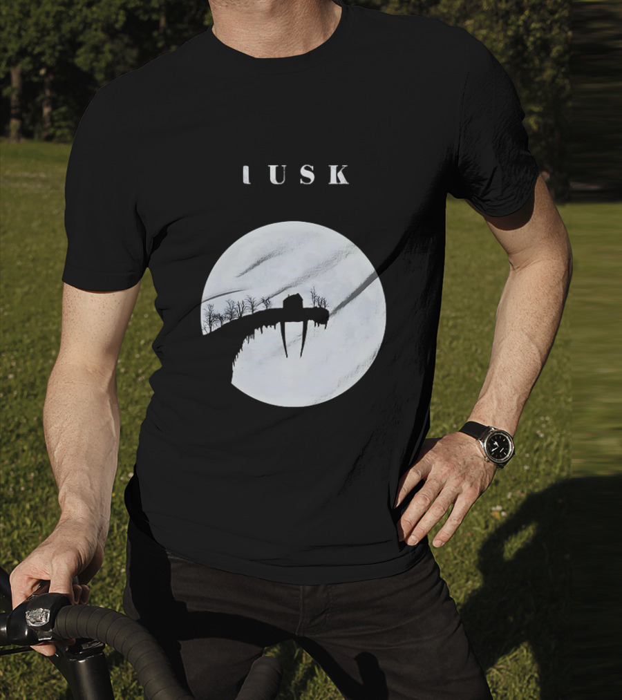 Tusk Moonlit Landscape With House And Trees T-Shirt