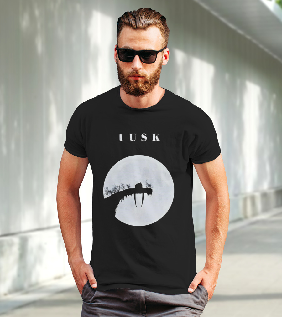 Tusk Moonlit Landscape With House And Trees T-Shirt