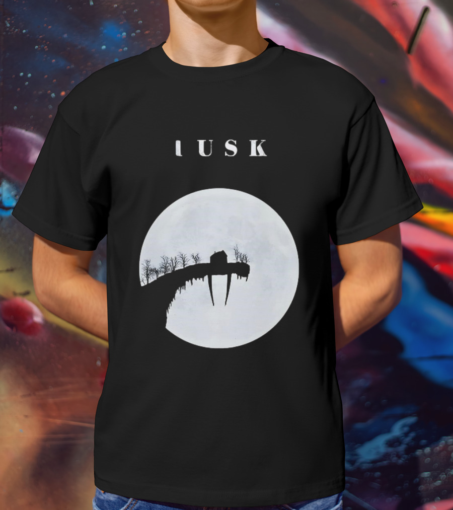 Tusk Moonlit Landscape With House And Trees T-Shirt