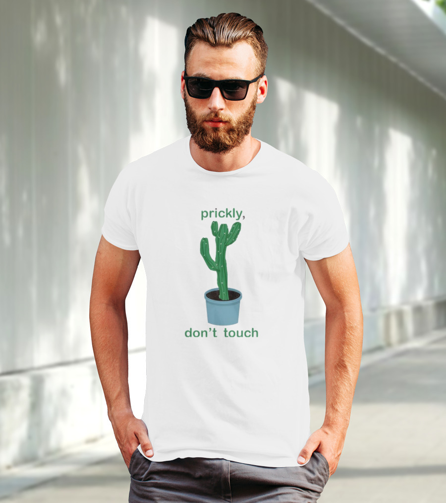 Prickly Don't Touch Cactus Cartoon Meme T-Shirt