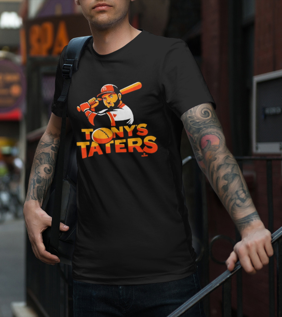 Baltimore Orioles Tony's Taters Anthony Santander Birdland Baseball T-Shirt