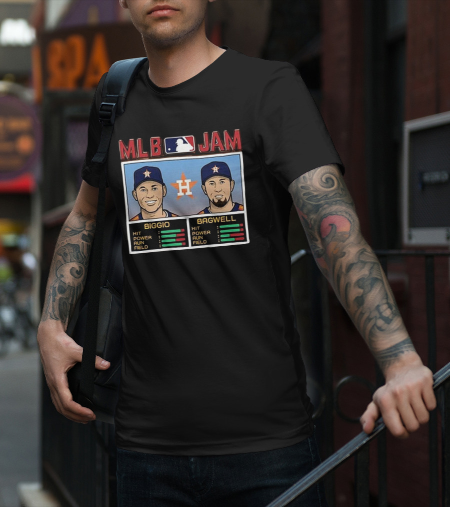 MLB Jam Craig Biggio Bagwell Houston Astros T-Shirt