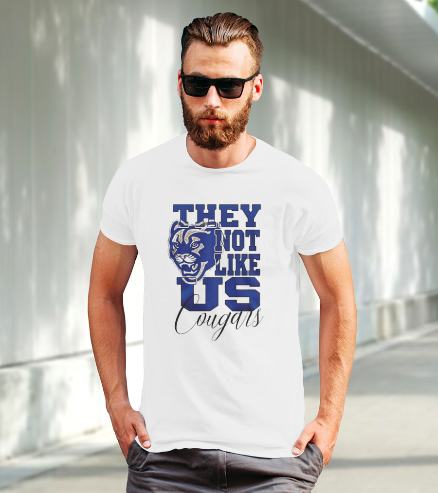BYU Cougars They Not Like Us Cougars Football Team T-Shirt
