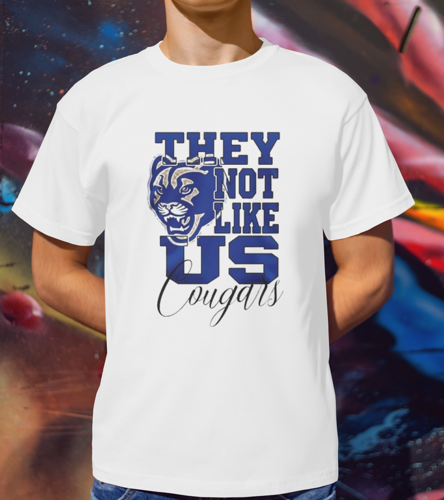 BYU Cougars They Not Like Us Cougars Football Team T-Shirt