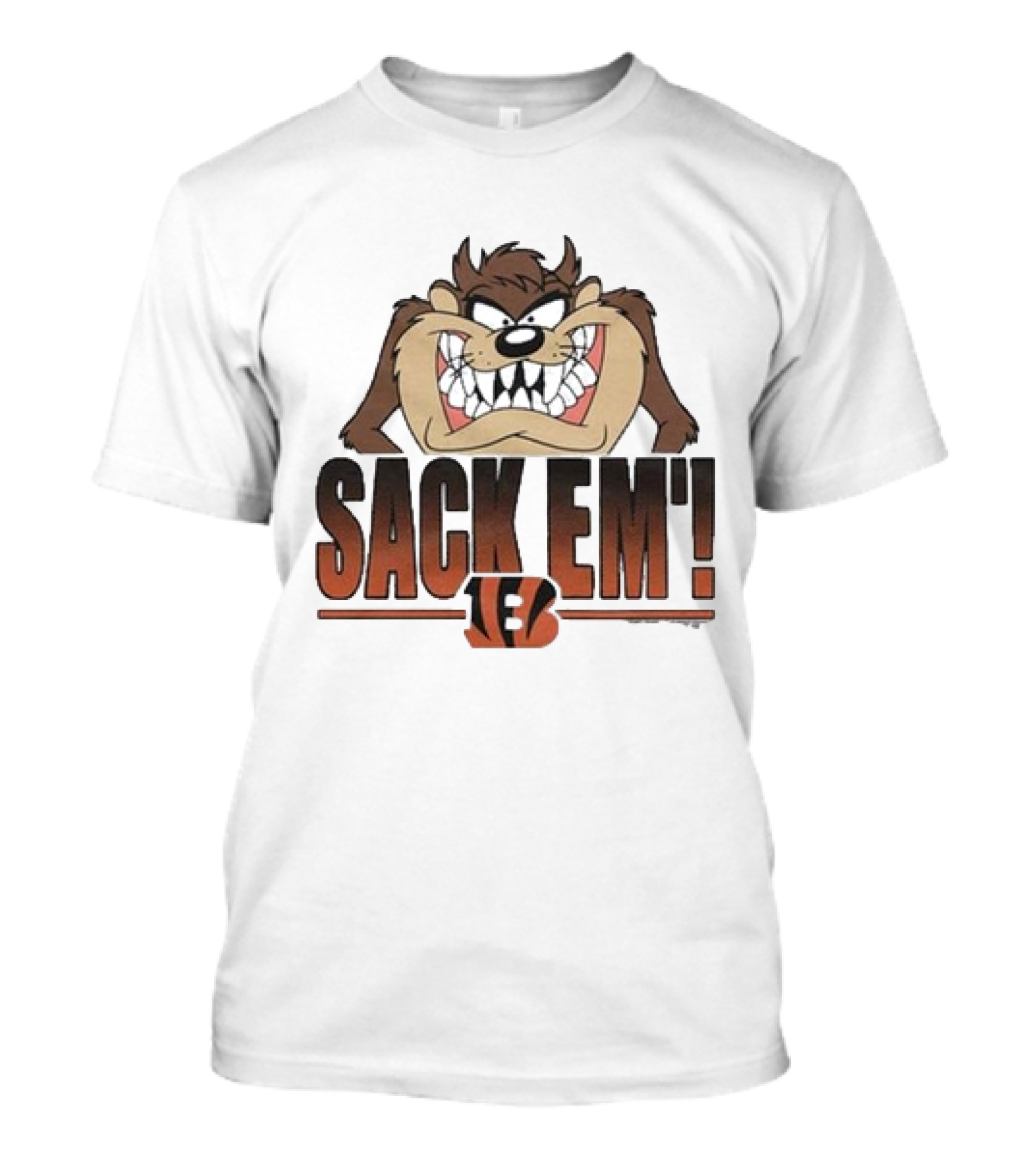 Taz Sack Em Looney Tunes Cincinnati Bengals Collaboration T-Shirt