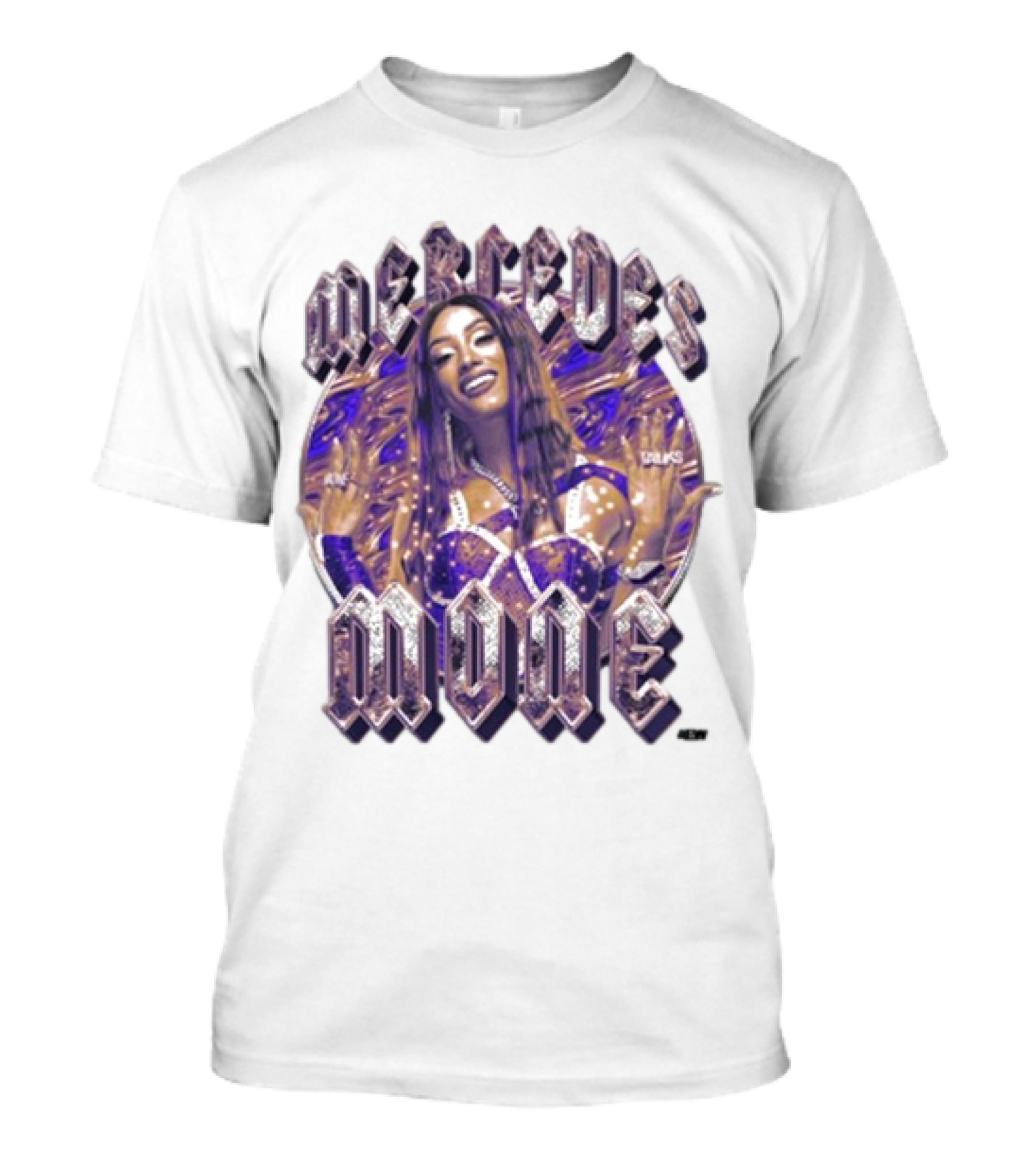 Mercedés Moné Moné Maker In Glamorous Purple Attire T-Shirt