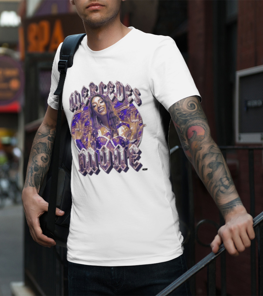 Mercedés Moné Moné Maker In Glamorous Purple Attire T-Shirt