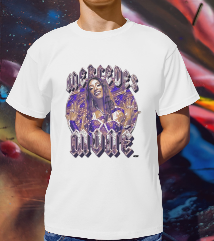 Mercedés Moné Moné Maker In Glamorous Purple Attire T-Shirt