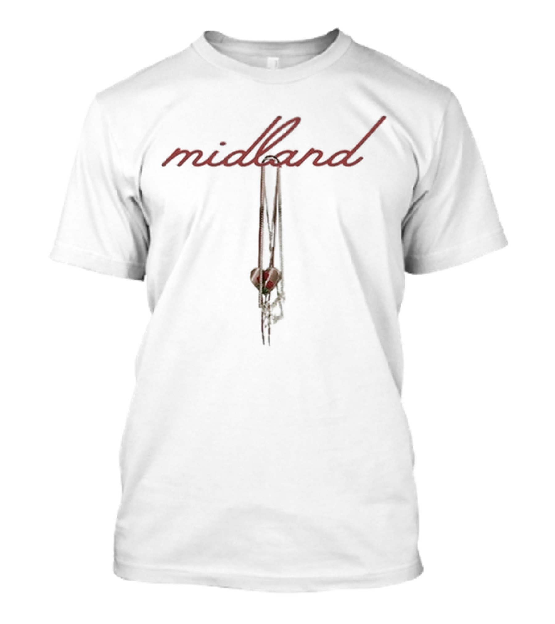 Midland Scripted Heart Bolo Tie T-Shirt